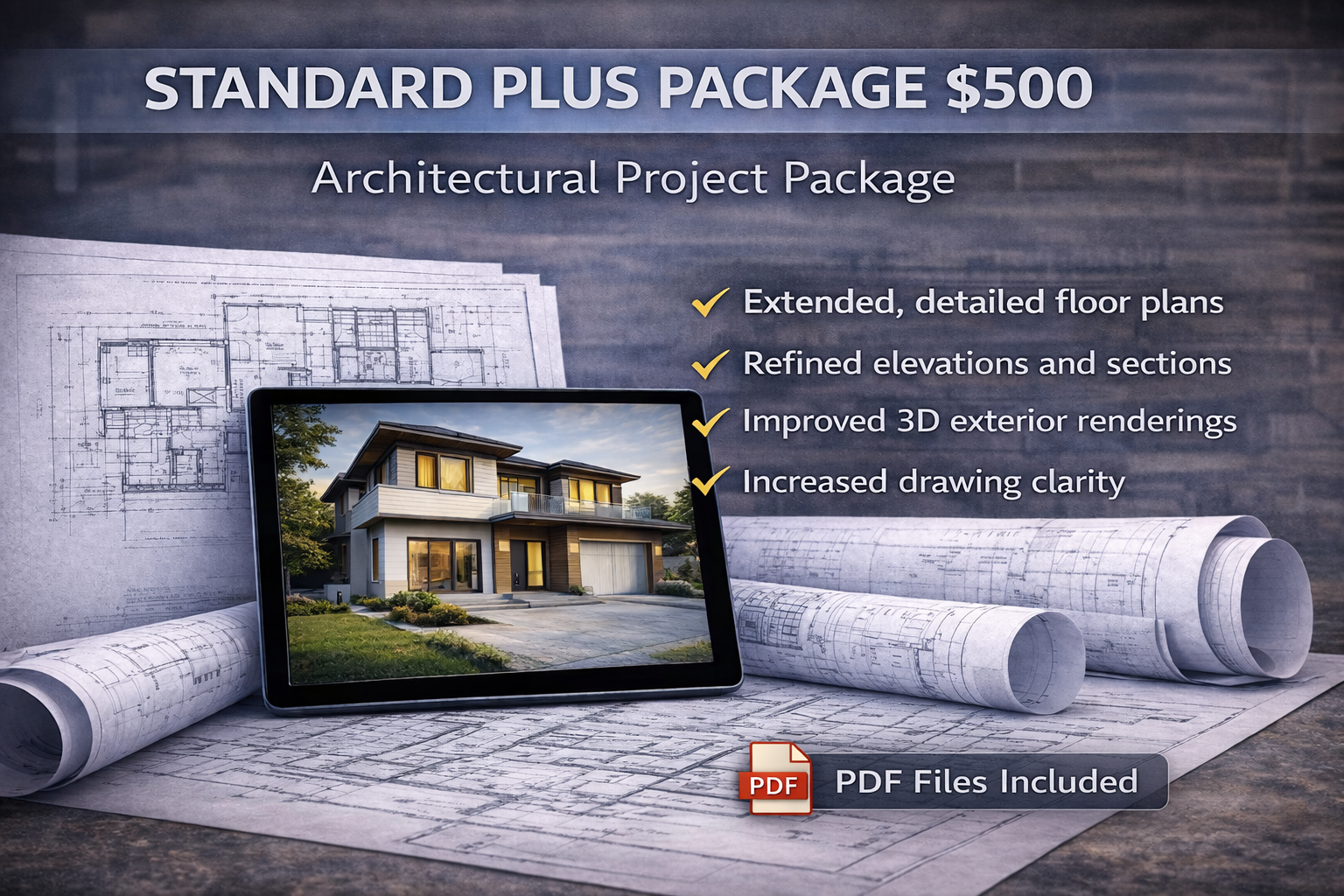Extended Architectural Project Package -STANDARD PLUS PACKAGE